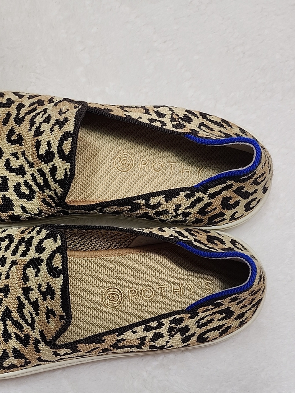 Rothy's The Original Slip On Loafers Washable Animal Print Shoes Sz 10 - Picture 11 of 16